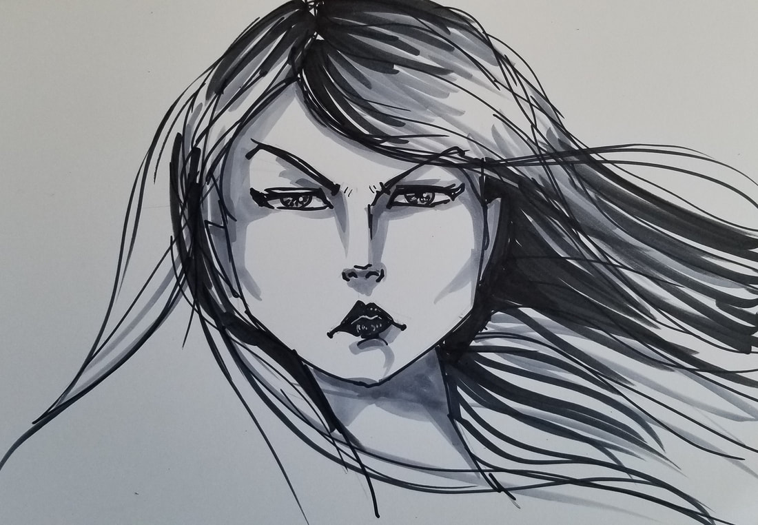 mean face drawing