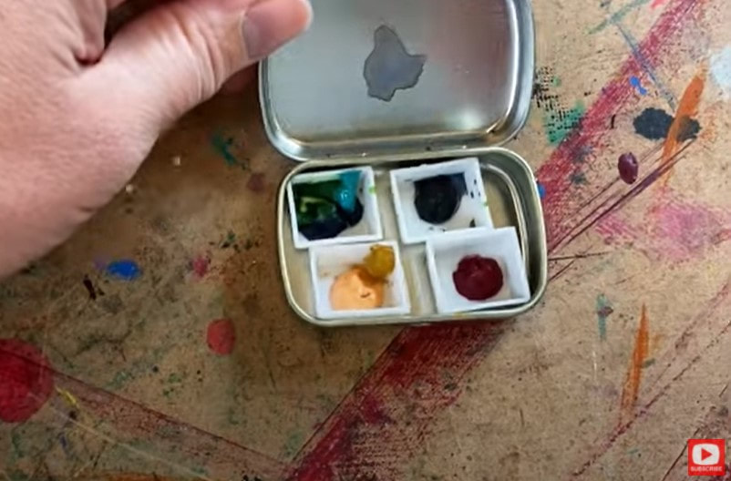 Buy Empty Watercolor Palette Tin,Use as a Travel Watercolor Set