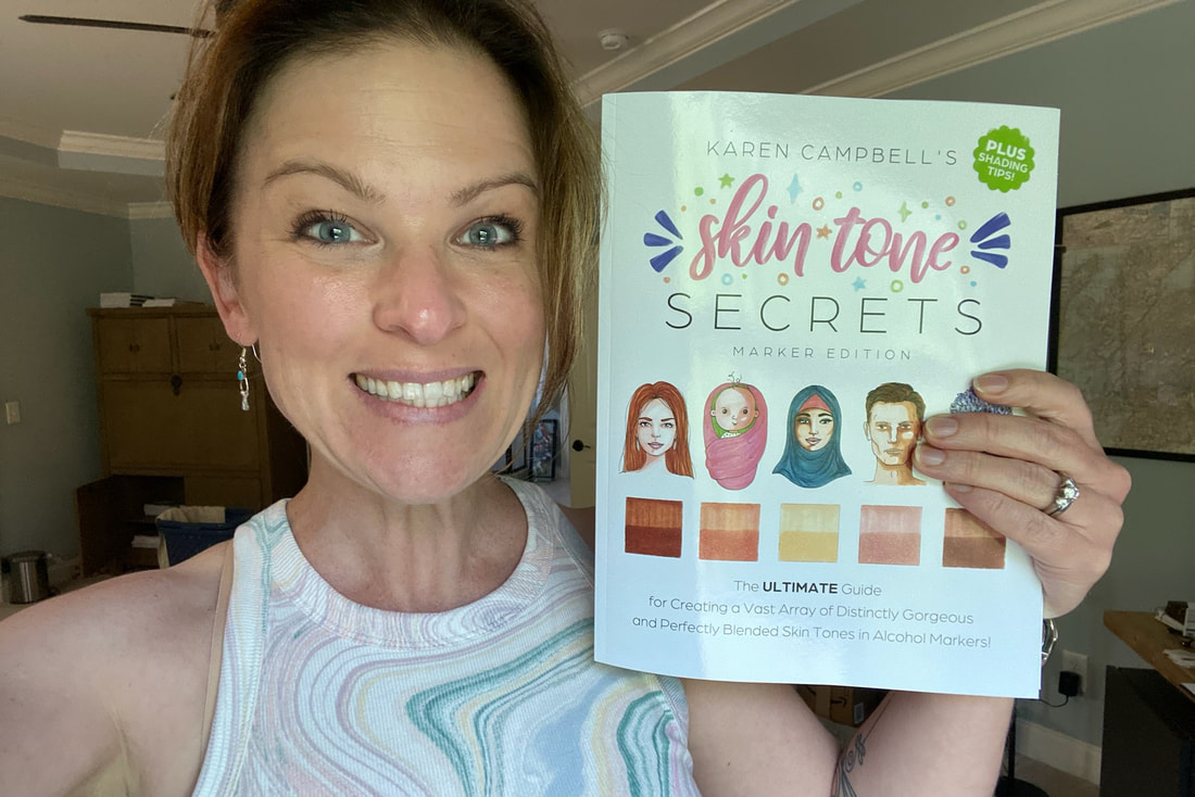 SKIN TONE MARKER SECRETS for Shading GORGEOUS FACES with Copics & Ohuhu  Markers [NEW BOOK Flip Thru] - KAREN CAMPBELL, ARTIST