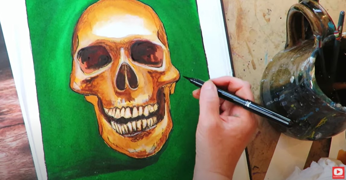 Charcoal Skull Drawing Tutorial 