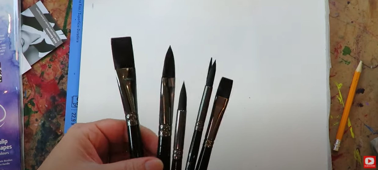 Silver Brush Black Velvet Watercolor Brush Liner 6 - Wet Paint