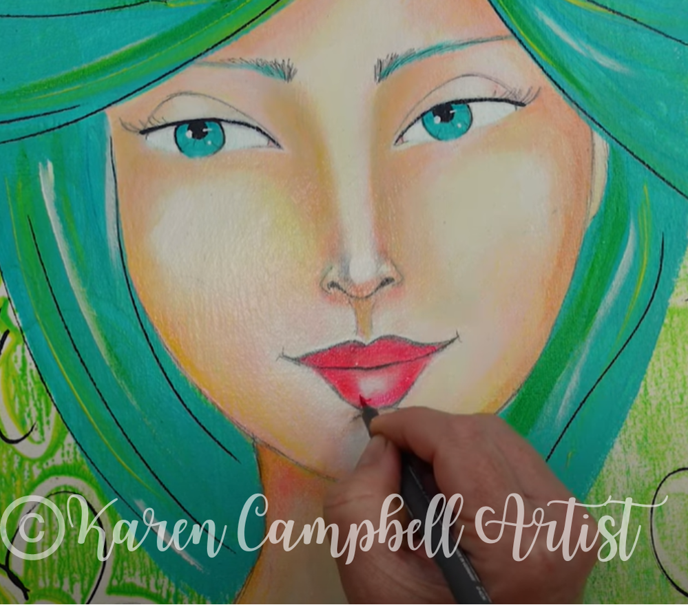 How to Shade an Acrylic Painting of a Whimsical Face with Pigment Arts Pens and Karen Campbell Artist.png